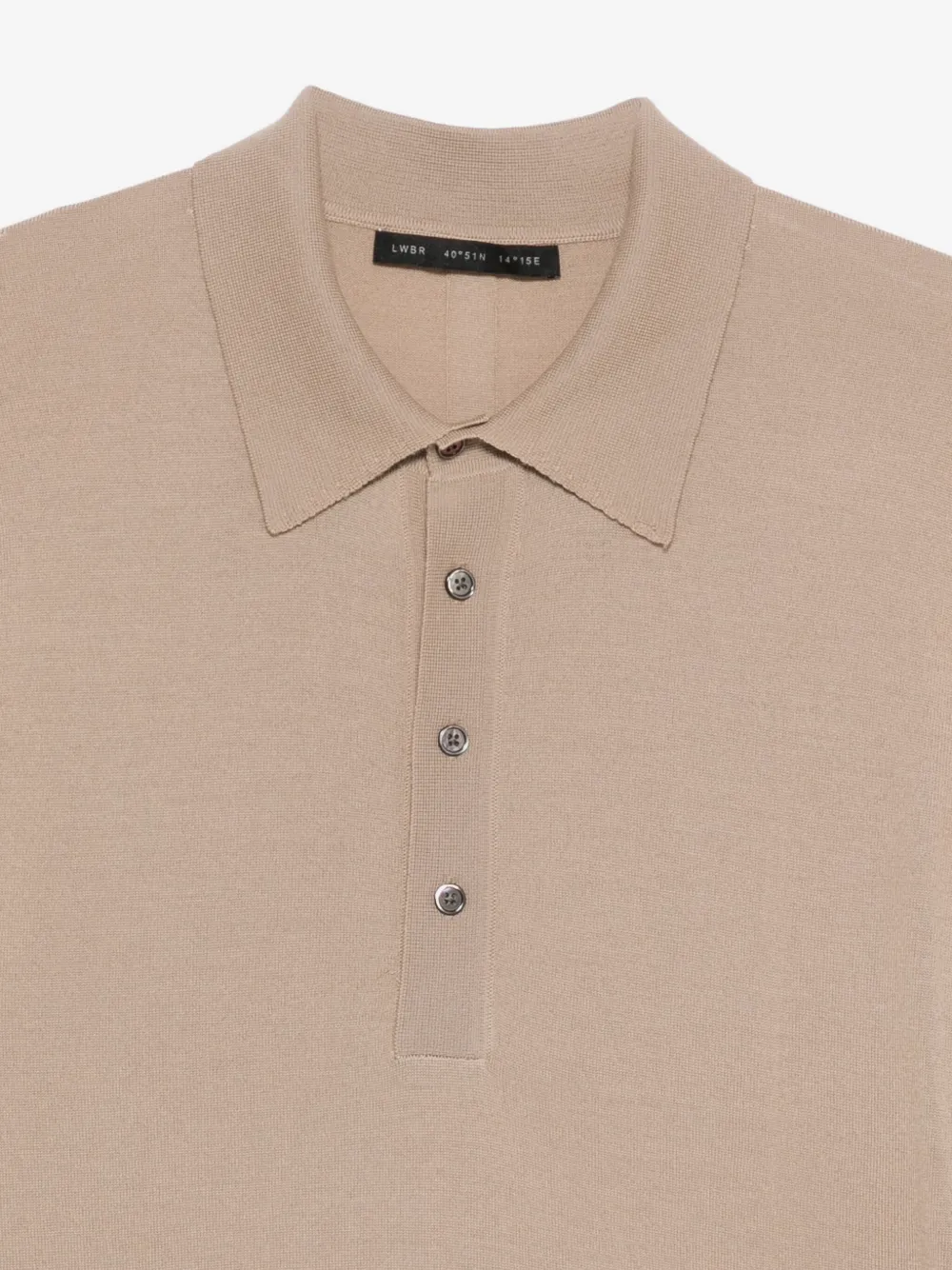 LWBR polo in lana merinos extrafine beige