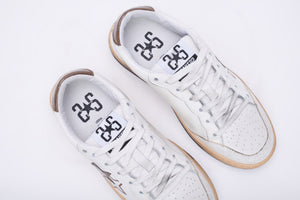 2STAR Sneakers Week in pelle – Bianco e marrone | ViaMonte Shop
