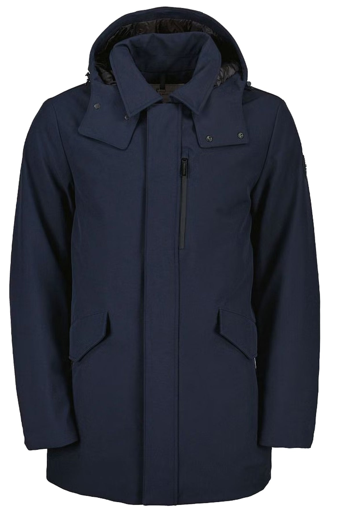Woolrich Soft Shell Barrow Mac Coat - Melton Blue