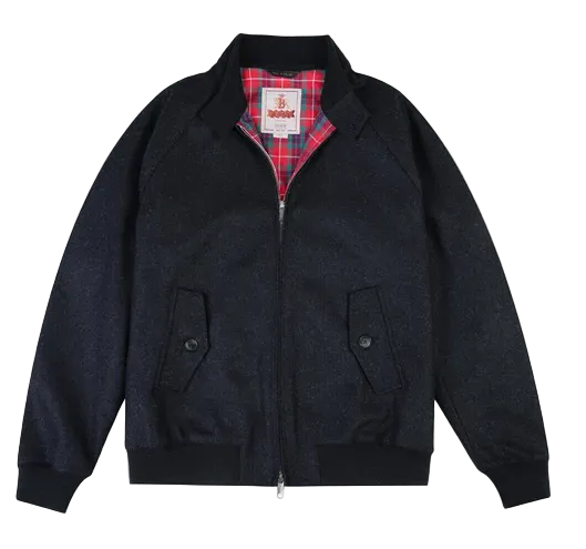 Baracuta Melton G9 giubbino uomo in lana blu