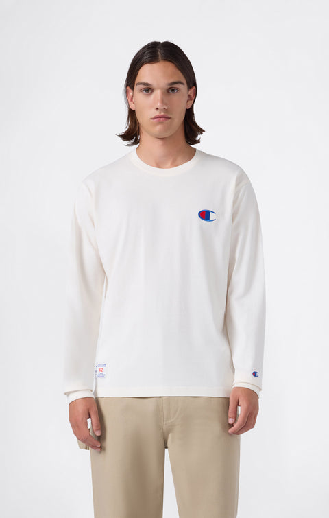 Champion Long Sleeve Crewneck T-Shirt bianca