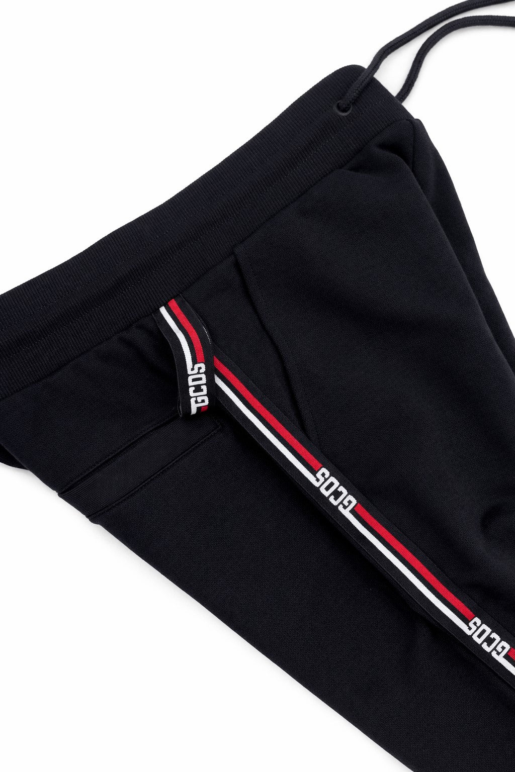 Logo Tape Sweatpants GCDS Uomo - Black/Black