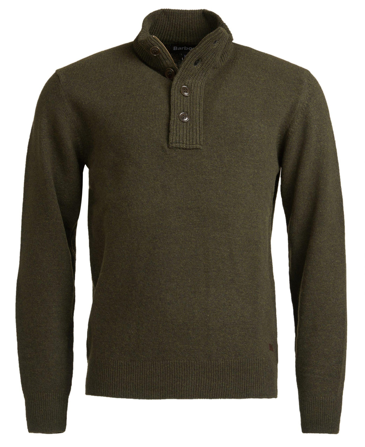 Barbour maglione half zip e patch verde militare | ViaMonte Shop
