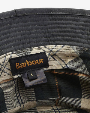 Barbour Cappello da pescatore cerato verde | ViaMonte Shop