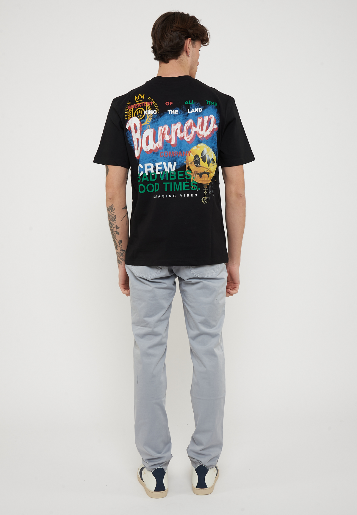 T-shirt nera Barrow unisex in jersey