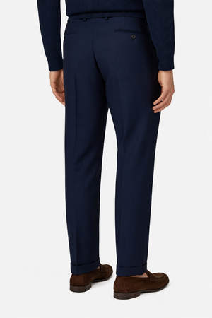 Pantalone Ponza uomo in misto lana fresco blu Quattro.Zero | ViaMonte Shop