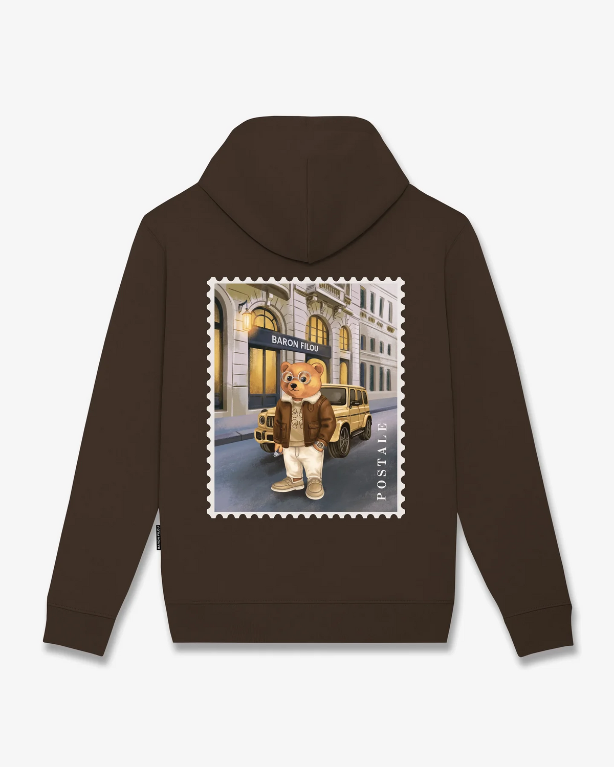 Baron Filou Filou 183 felpa con cappuccio unisex - Chocolate Brown