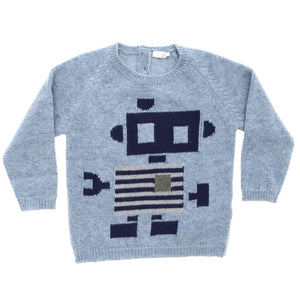 ViaMonte Shop | Pullover bambino celeste in lana vergine
