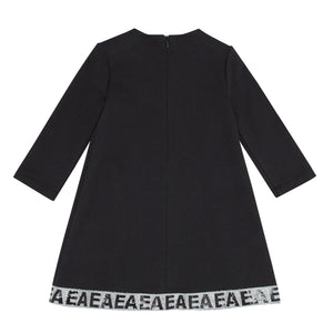 ViaMonte Shop | Vestito con paillettes bambina nero in cotone