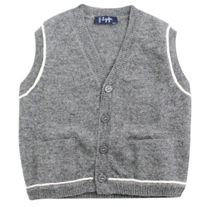 ViaMonte Shop | Il Gufo gilet baby boy grigio in lana