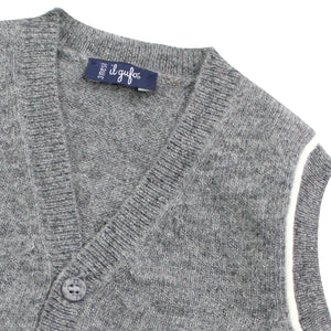 ViaMonte Shop | Il Gufo gilet baby boy grigio in lana