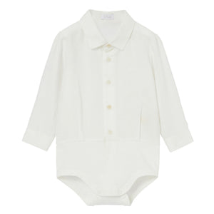ViaMonte Shop | Il Gufo body camicia baby boy bianca in cotone