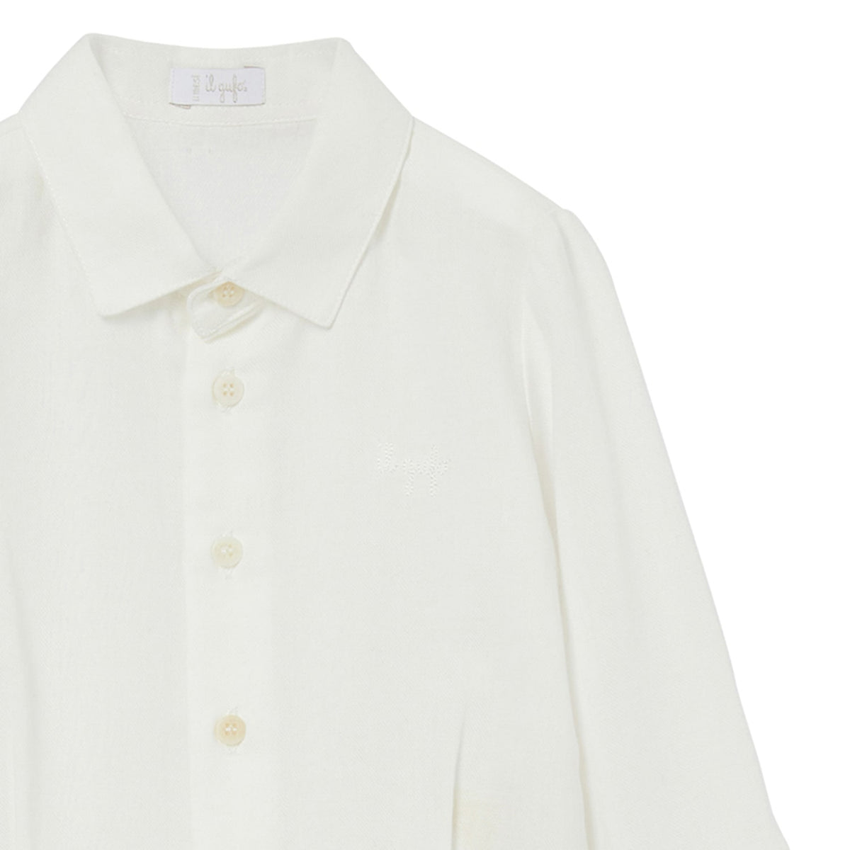 ViaMonte Shop | Il Gufo body camicia baby boy bianca in cotone