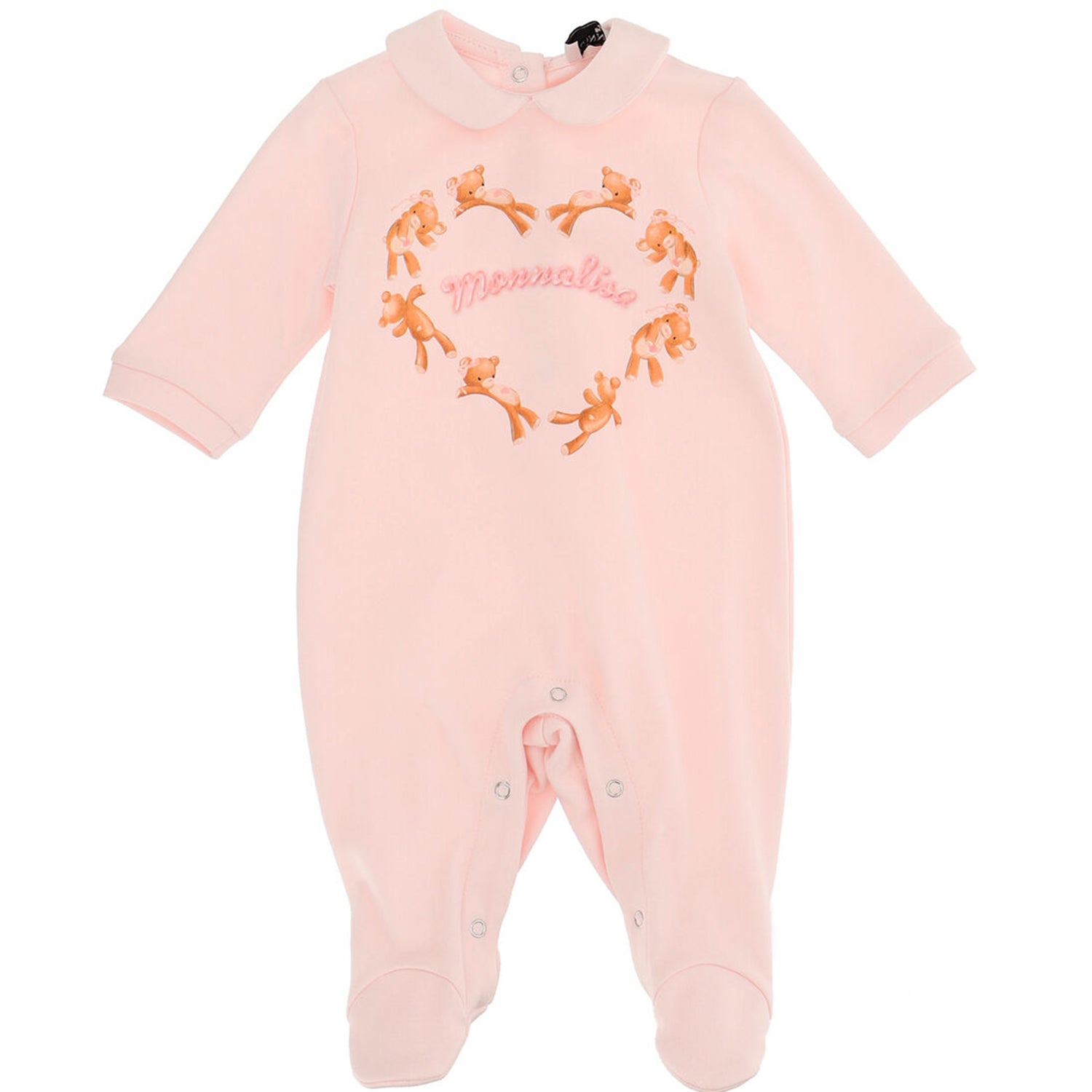 MONNALISA Pink baby girl tutina in pure cotton 356201S1 Monte Shop