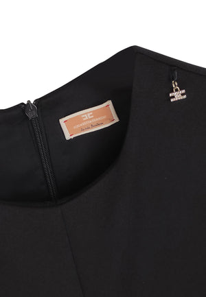 ViaMonte Shop | Elisabetta Franchi La Mia Bambina abito bambina nero in crepe