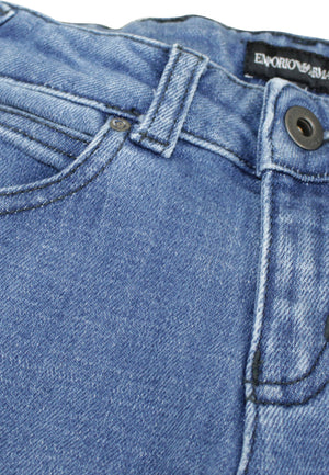 ViaMonte Shop | Emporio Armani bambino jeans blu in cotone