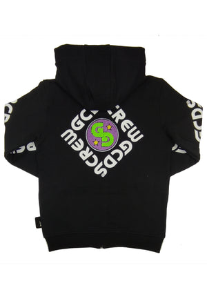 ViaMonte Shop | GCDS bambino felpa nera in cotone con cappuccio