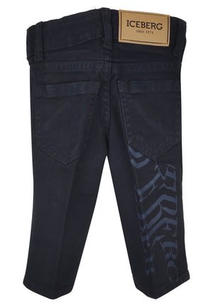 ViaMonte Shop | Ice Iceberg pantalone baby boy blu in bull di cotone