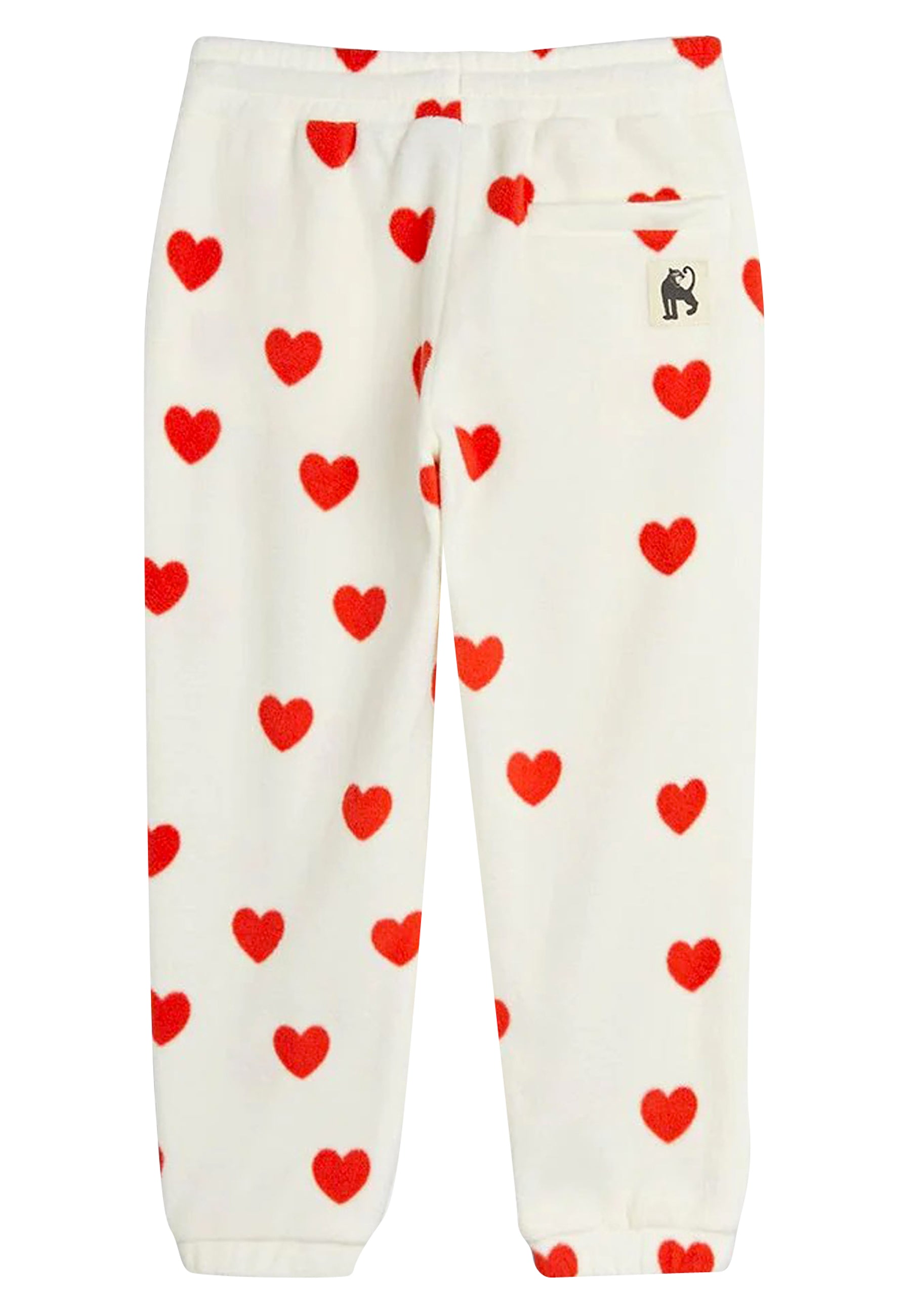 ViaMonte Shop | Mini Rodini pantalone sportivo bambina in pile con cuori all over