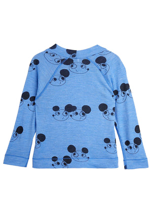 ViaMonte Shop | Mini Rodini bambino collo alto blu in misto lana organica