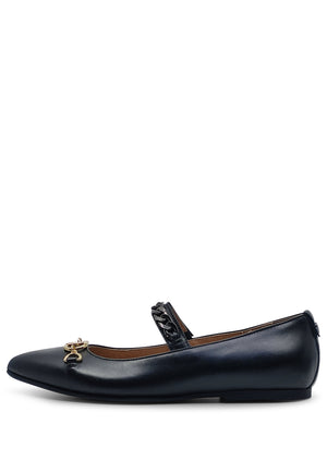 ViaMonte Shop | Twin Set teen ballerina nera in pelle