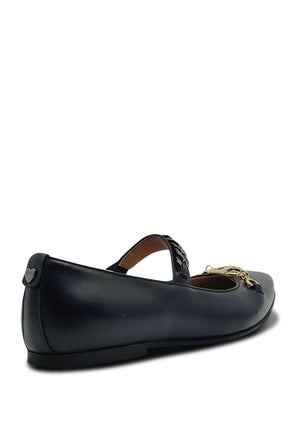 ViaMonte Shop | Twin Set teen ballerina nera in pelle
