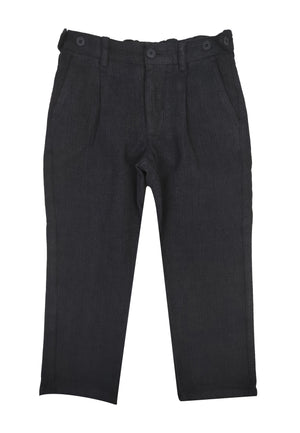 ViaMonte Shop | Aspesi pantalone blu notte bambino in cotone a spina di pesce