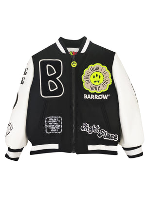 ViaMonte Shop | Barrow kids giubbino bomber nero bambino in misto lana