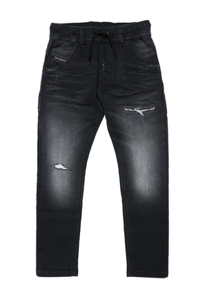 ViaMonte Shop | Diesel Kid jeans krooley-ne-j nero bambino in cotone stretch