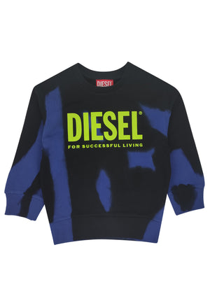 ViaMonte Shop | Diesel Kid felpa smart over nera bambino in cotone
