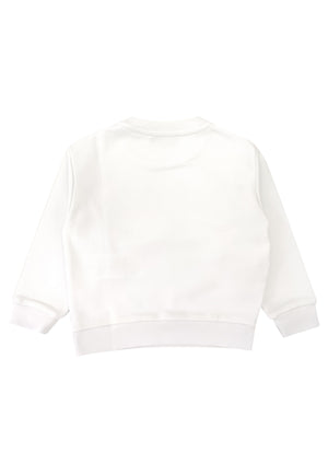 ViaMonte Shop | Dondup kids felpa bianca bambino in cotone