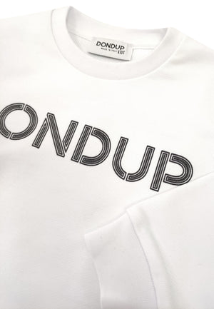 ViaMonte Shop | Dondup kids felpa bianca bambino in cotone