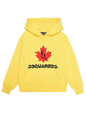 ViaMonte Shop | Dsquared2 felpa gialla bambino in cotone