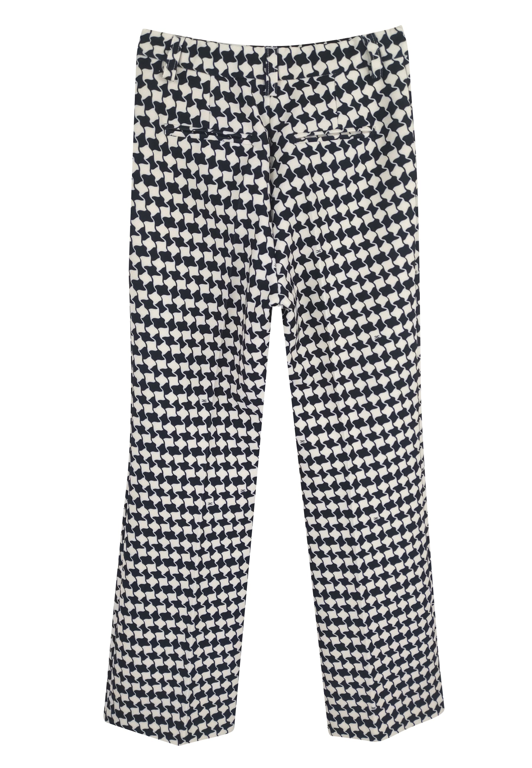 ViaMonte Shop | Elisabetta Franchi La Mia Bambina pantalone stampa pied de poule bambina in crepe