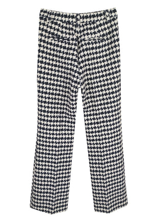 ViaMonte Shop | Elisabetta Franchi La Mia Bambina pantalone stampa pied de poule bambina in crepe