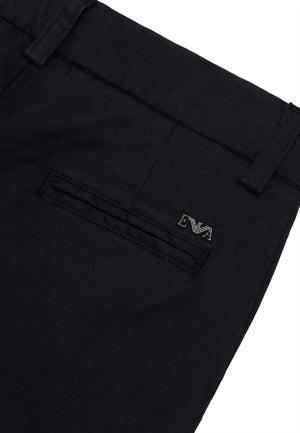 ViaMonte Shop | Emporio Armani pantalone chino blu bambino in cotone stretch
