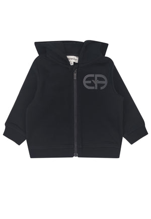 ViaMonte Shop | Emporio Armani felpa EA blu neonato in double jersey