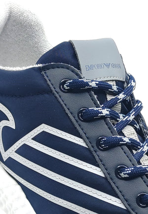 ViaMonte Shop | EA7 Emporio Armani sneakers blu navy ragazzo in nylon
