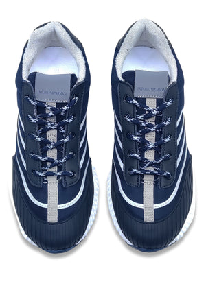 ViaMonte Shop | EA7 Emporio Armani sneakers blu navy ragazzo in nylon
