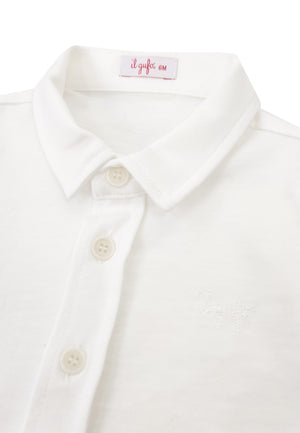 ViaMonte Shop | Il Gufo camicia latte neonato in jersey di cotone