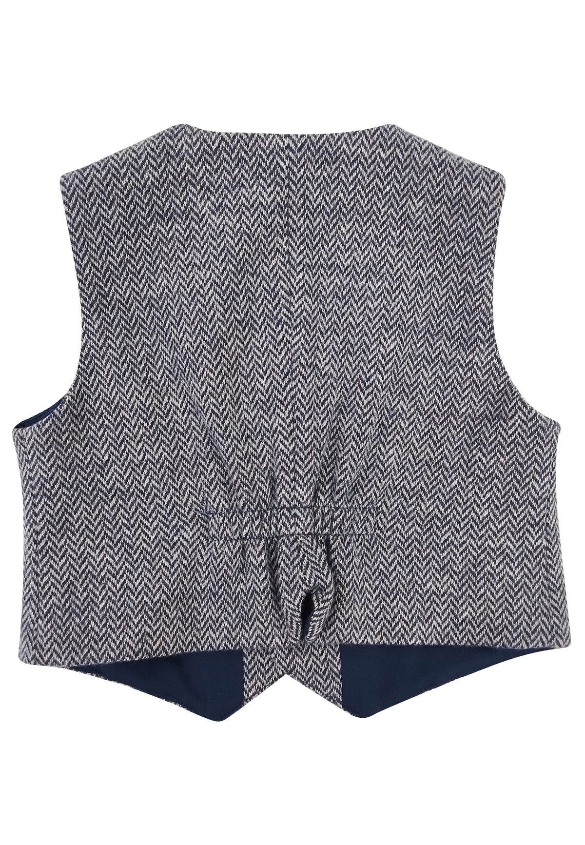 ViaMonte Shop | Il Gufo gilet neonato in cotone a spina di pesce