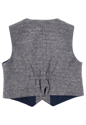 ViaMonte Shop | Il Gufo gilet neonato in cotone a spina di pesce