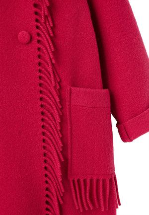 ViaMonte Shop | Il Gufo cappotto fucsia bambina in panno