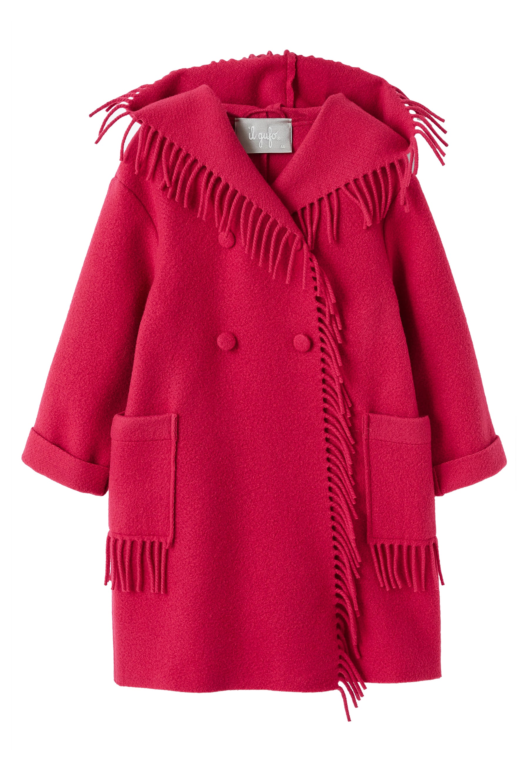 Cappotto Rosso Cappotto Panno Bambina Cappottino Bimba Rosso
