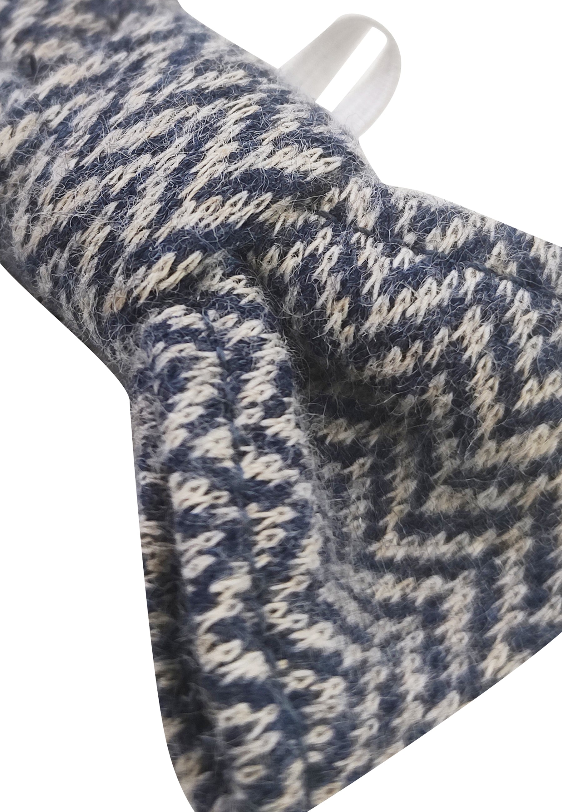 ViaMonte Shop | Il Gufo papillon a spina di pesce blu neonato in cotone
