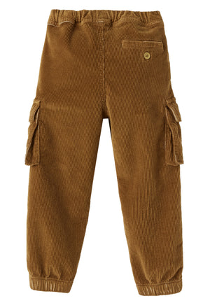ViaMonte Shop | Il Gufo pantalone cargo tabacco bambino in velluto a coste