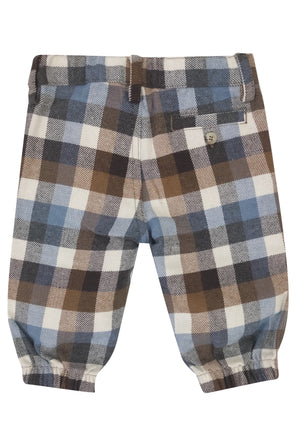 ViaMonte Shop | Il Gufo pantalone check neonato in cotone