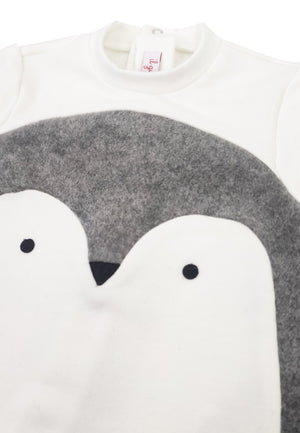 ViaMonte Shop | Il Gufo tutina baby boy latte in felpa di cotone