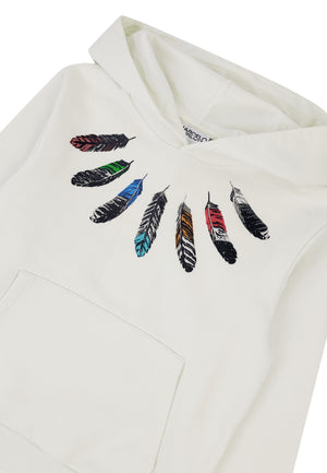 ViaMonte Shop | Marcelo Burlon County of Milan bambina felpa bianca in cotone