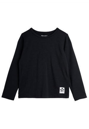 ViaMonte Shop | Mini Rodini t-shirt basic nera bambino in lyocell sostenibile